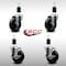 Service Caster 4'' SS Soft Rubber Wheel Swivel 1-1/2'' Expanding Stem Caster Set 2 Brakes, 4PK SCC-SSEX20S414-SRS-2-TLB-2-112 - alternate 4